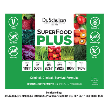 Dr. Schulze’s SuperFood Plus | Vitamin and Mineral Herbal Concentrate | Daily Nutrition Dr. Schulze'sBuy Supplements Australia