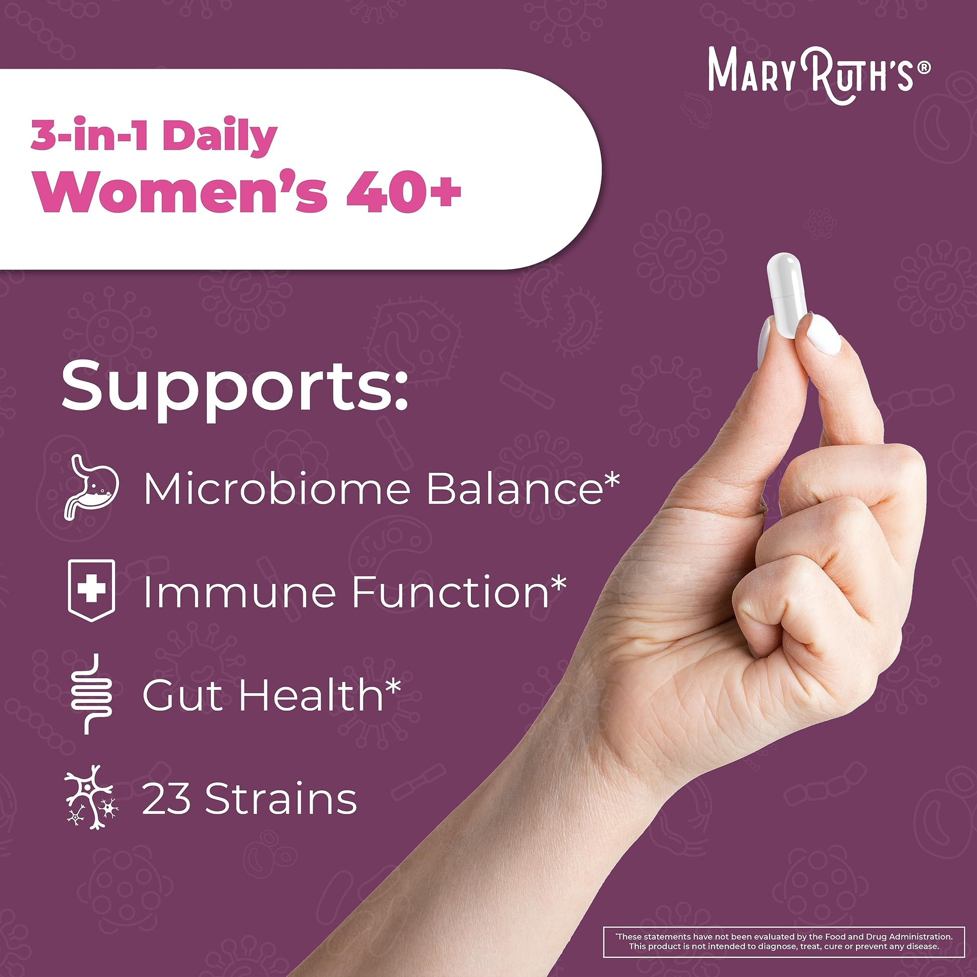 Mary Ruth's 3 in 1 Women's 40+ Health Probiotic, 30 CT MaryRuth OrganicsBuy Supplements Australia