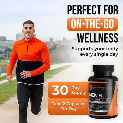 NutriTorch Multivitamin for Men – Adult Dietary Supplement with Vitamins A, C & D, Minerals & Antioxidants for Immune Support, Increased Energy NutriTorch