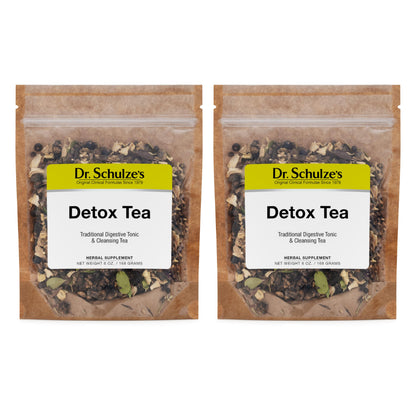 Dr. Schulze's Detox Tea - Gentle Cleansing Tea for Digestive Health - Inner Body Refresh - Bowel Support - Natural, Plant-Based Ingredients - Gluten-Free & Vegan - 6 oz (32 Servings) - 2 Pack Dr. Schulze'sBuy Supplements Australia