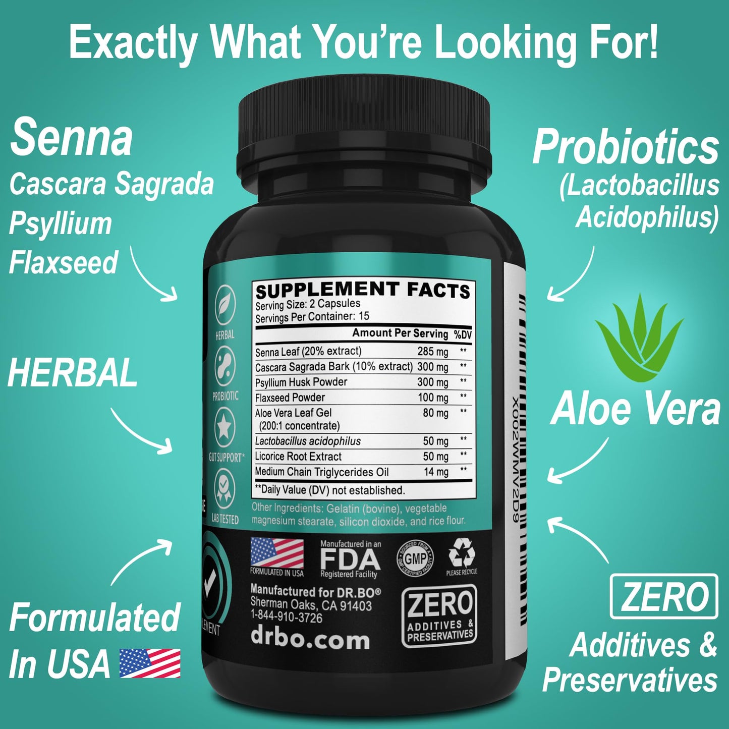 Colon Cleanser Detox for Weight Flush - 15 Day Intestinal Cleanse Pills & Probiotic - Fast Natural Laxative for Constipation Relief - Bowel Movement Supplements for Stomach Bloating, Gut Loss Support