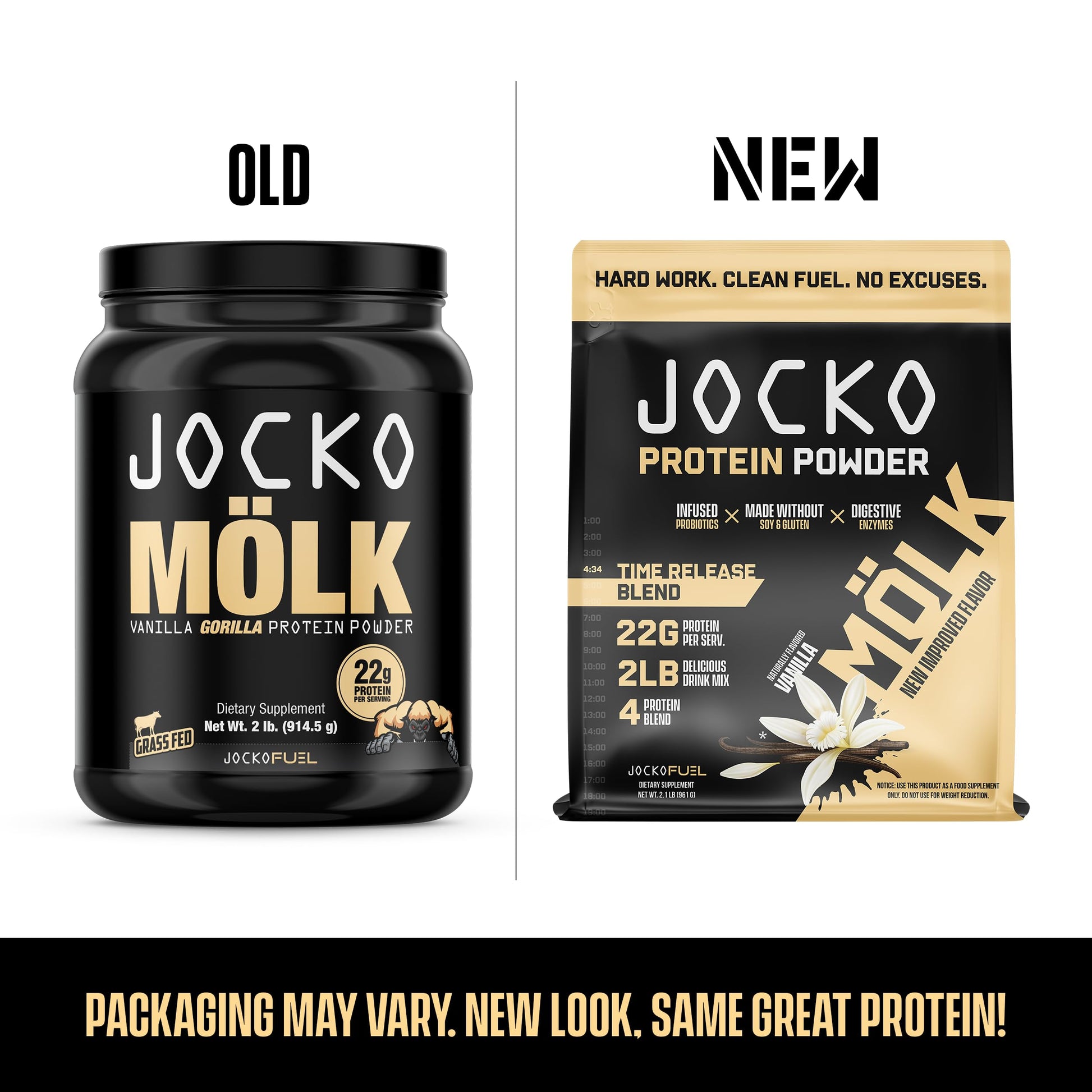 Jocko Mölk Whey Protein Powder (Vanilla) - Keto, Probiotics, Grass Fed, Digestive Enzymes Jocko FuelBuy Supplements Australia