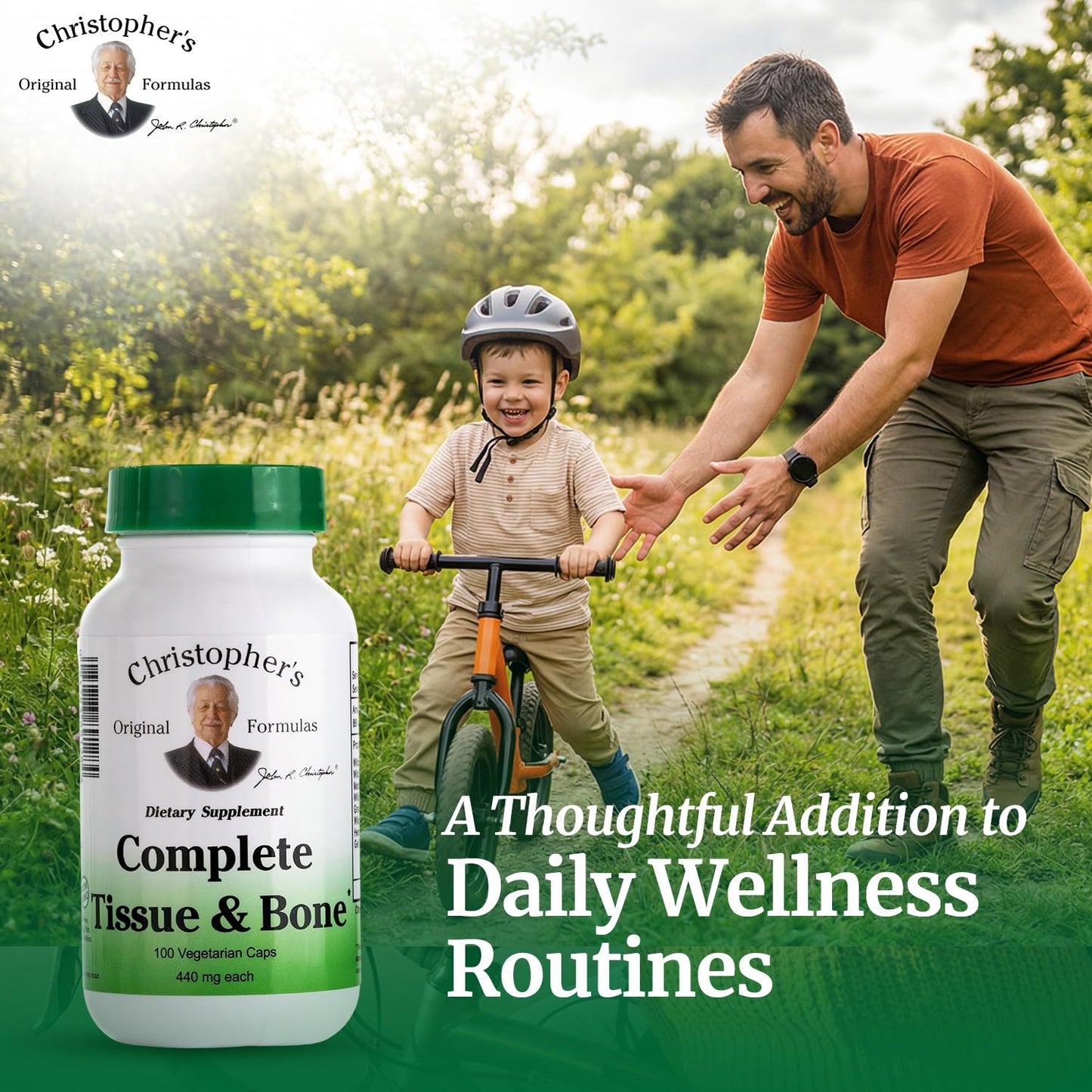 Christopher's Original Formulas Complete Tissue & Bone Formula – 100 VCaps | Herbal Support for Bones & Connective Tissue - Pack of 2 Christopher's Original FormulasBuy Supplements Australia