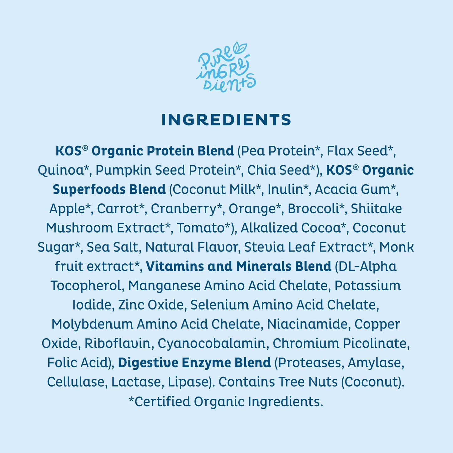 KOS Plant Based Protein Powder, Blueberry Muffin - Organic Pea Protein Superfood KOSBuy Supplements Australia
