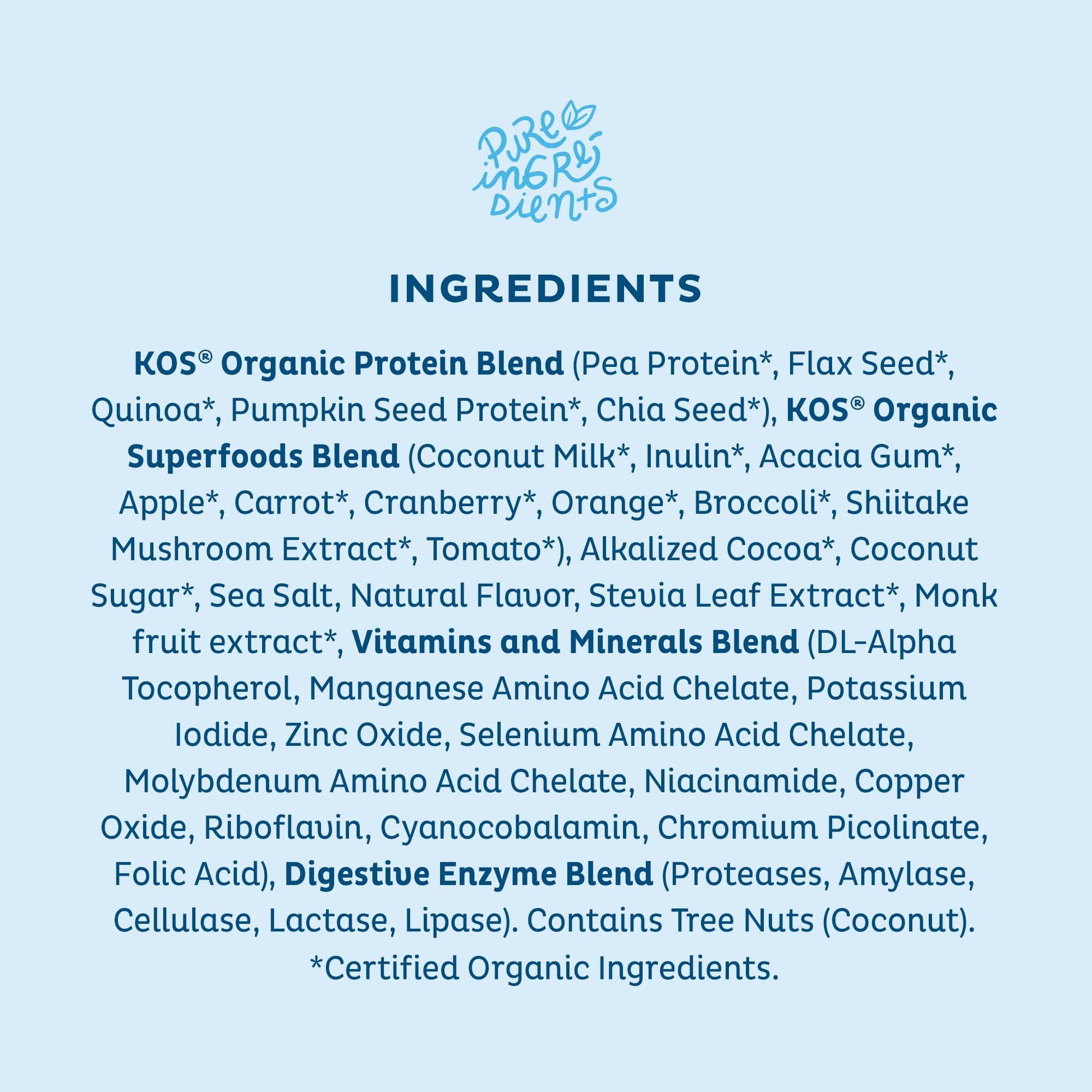 KOS Plant Based Protein Powder, Blueberry Muffin - Organic Pea Protein Superfood KOSBuy Supplements Australia