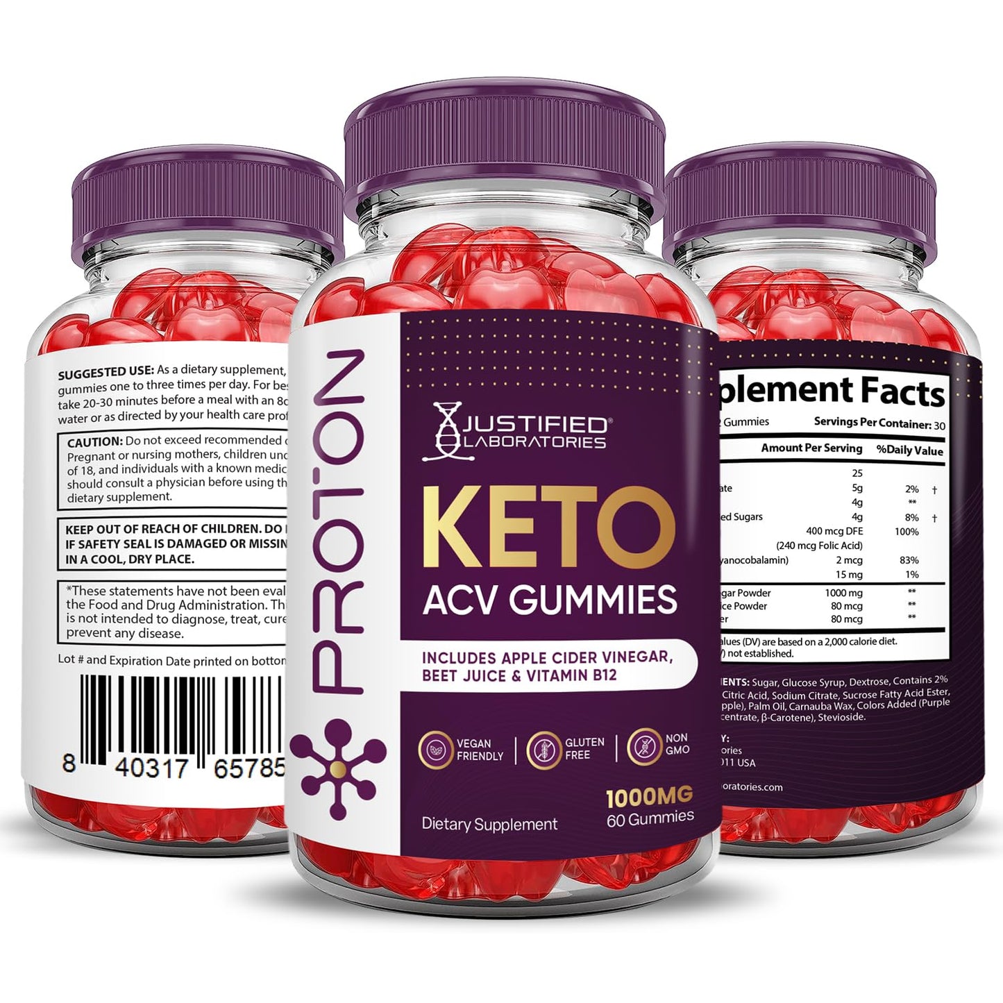 (2 Pack) Proton Protein Keto ACV Gummies Advanced Formula 1000MG Proton Keto Justified LaboratoriesBuy Supplements Australia