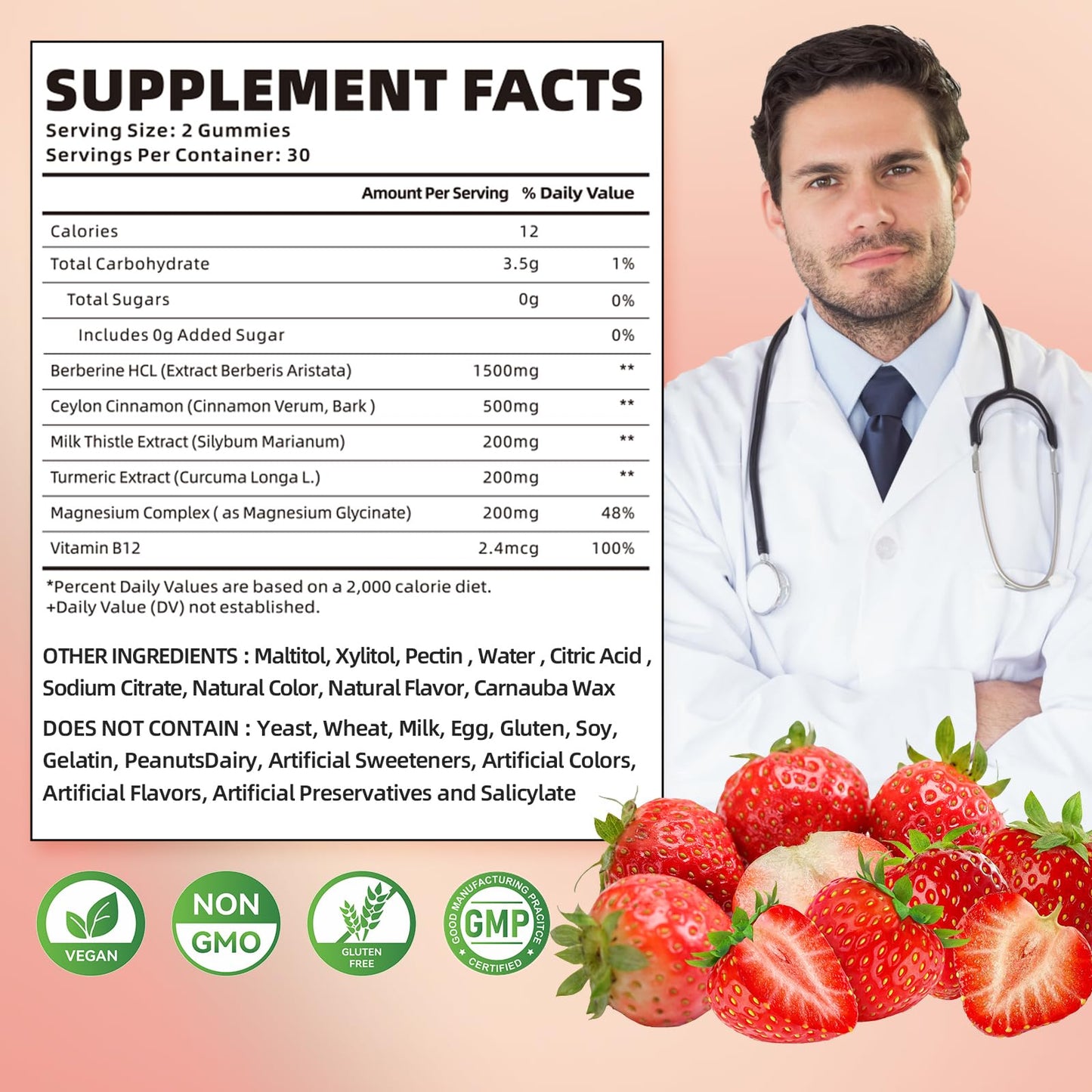 softbear Berberine with Ceylon Cinnamon Gummies-99% Purity Berberine HCL Supplements softbearBuy Supplements Australia