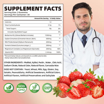 softbear Berberine with Ceylon Cinnamon Gummies-99% Purity Berberine HCL Supplements softbearBuy Supplements Australia