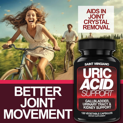 Saint Mingiano Uric Acid Flush for Gout Support -120 Capsules - Supports Kidney Cleanse Detox & Repair, Gallbladder & Urinary Tract Issues - Essential for Detox & Joint Support - Cranberry Extract Saint MingianoBuy Supplements Australia