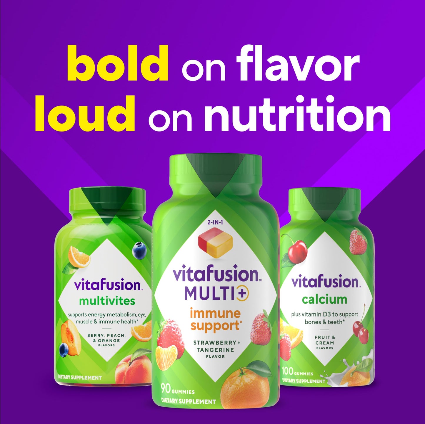 Vitafusion Multi+ Immune Support* – 2-in-1 Benefits & Flavors – Adult Gummy Vitamins with Vitamin C, Zinc VitafusionBuy Supplements Australia