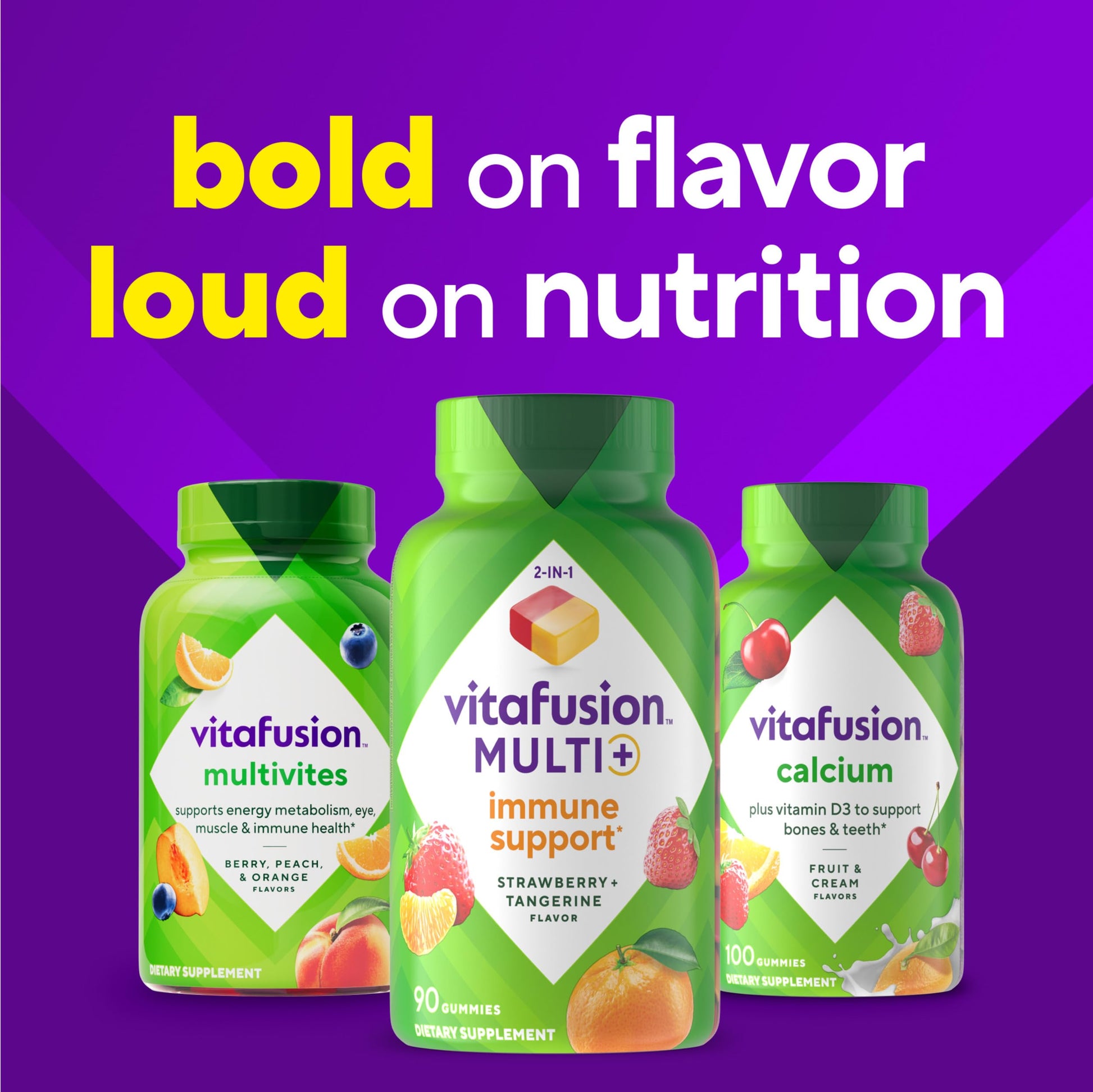Vitafusion Multi+ Immune Support* – 2-in-1 Benefits & Flavors – Adult Gummy Vitamins with Vitamin C, Zinc VitafusionBuy Supplements Australia