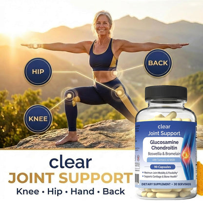 Glucosamine Chondroitin MSM with Turmeric & Boswellia 540 Capsules | 8-in-1 Joint Support Supplement for Flexibility & Mobility | Joint Supplement for Men & Women – Supports Back, Knees, Hips & Joints Clear ProbioticsBuy Supplements Australia