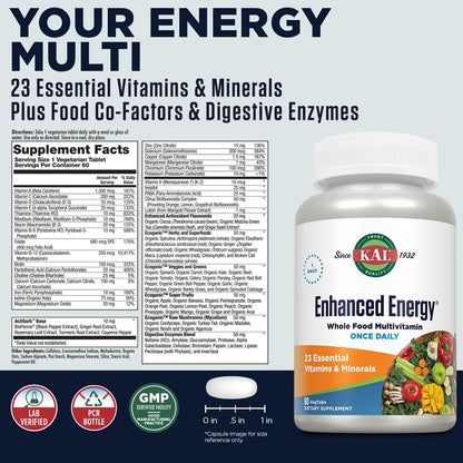 KAL Enhanced Energy Tablets, 60 Count KALBuy Supplements Australia