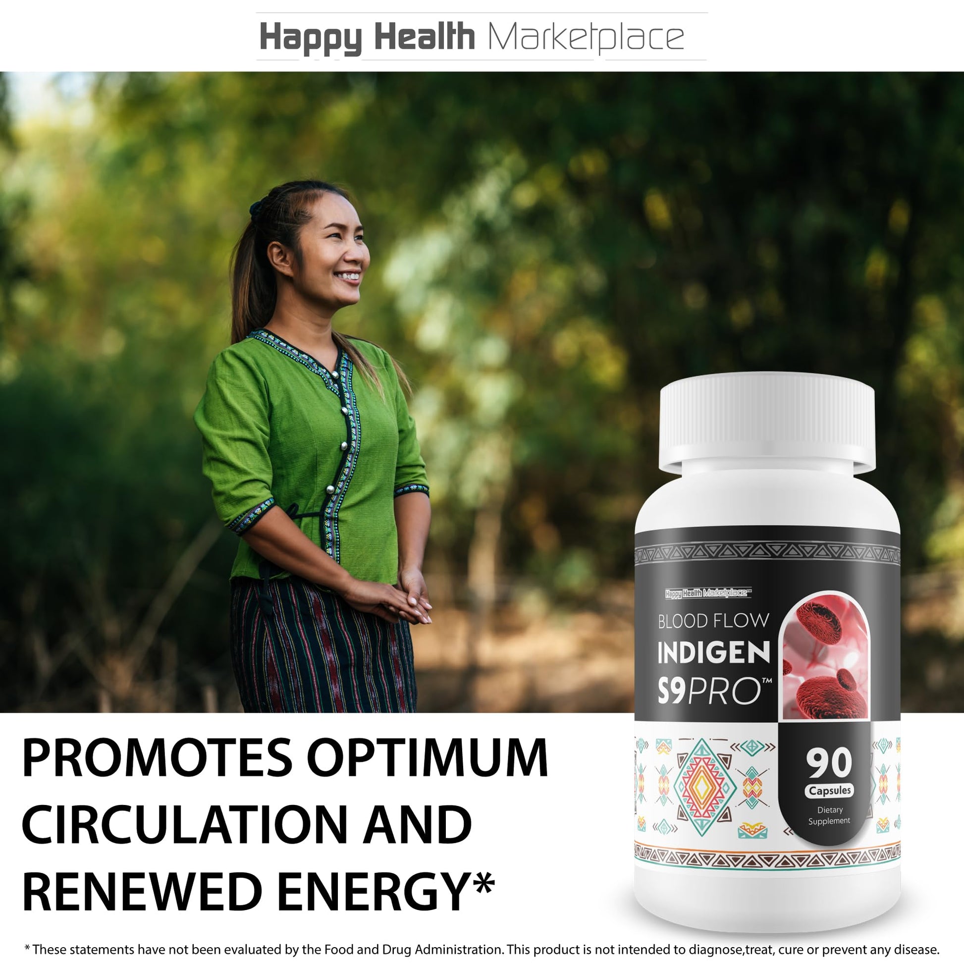 Blood Flow Indigen S9 Pro - Our Best Poor Circulation Supplements for Advanced Blood Flow Care - Blood Circulation Support - Blood Circulation Supplements for Healthy Blood Flow Help Blood Flow Pills Happy Health MarketplaceBuy Supplements Australia
