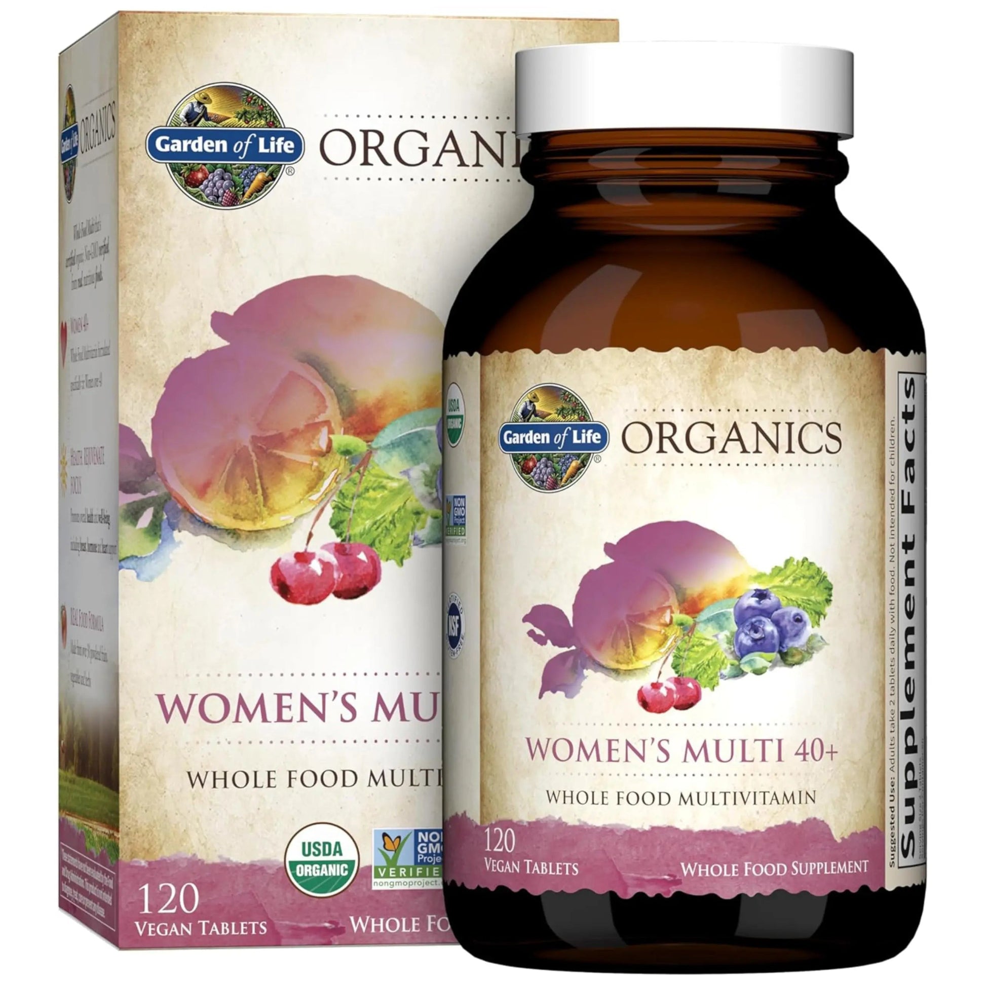 Garden of Life Multivitamin for Women 40 Plus, Organics Womens Vitamins, Hormone & Breast Health Support Blend Garden of Life