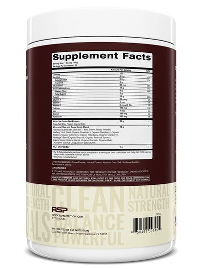 RSP NUTRITION TrueFit Protein Powder (Chocolate 2 LB) with AminoLean Pre Workout Energy (BlackBerry Pomegranate 30 Servings)