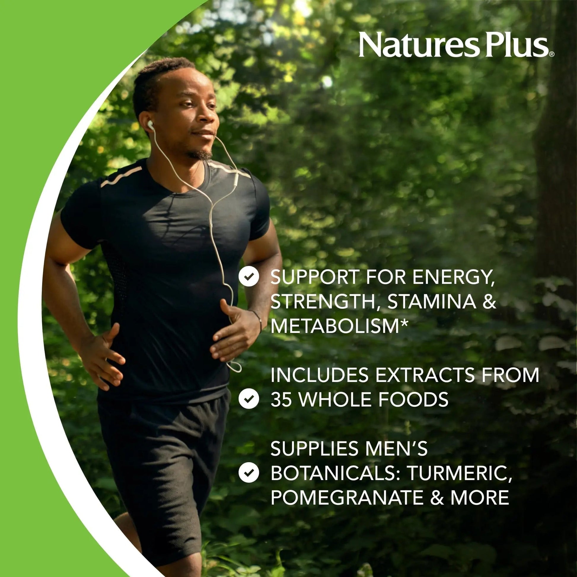 NaturesPlus Source of Life Garden Men’s Once Daily Multivitamin - 30 Tablets - Supports Energy & Stamina Nature's Plus