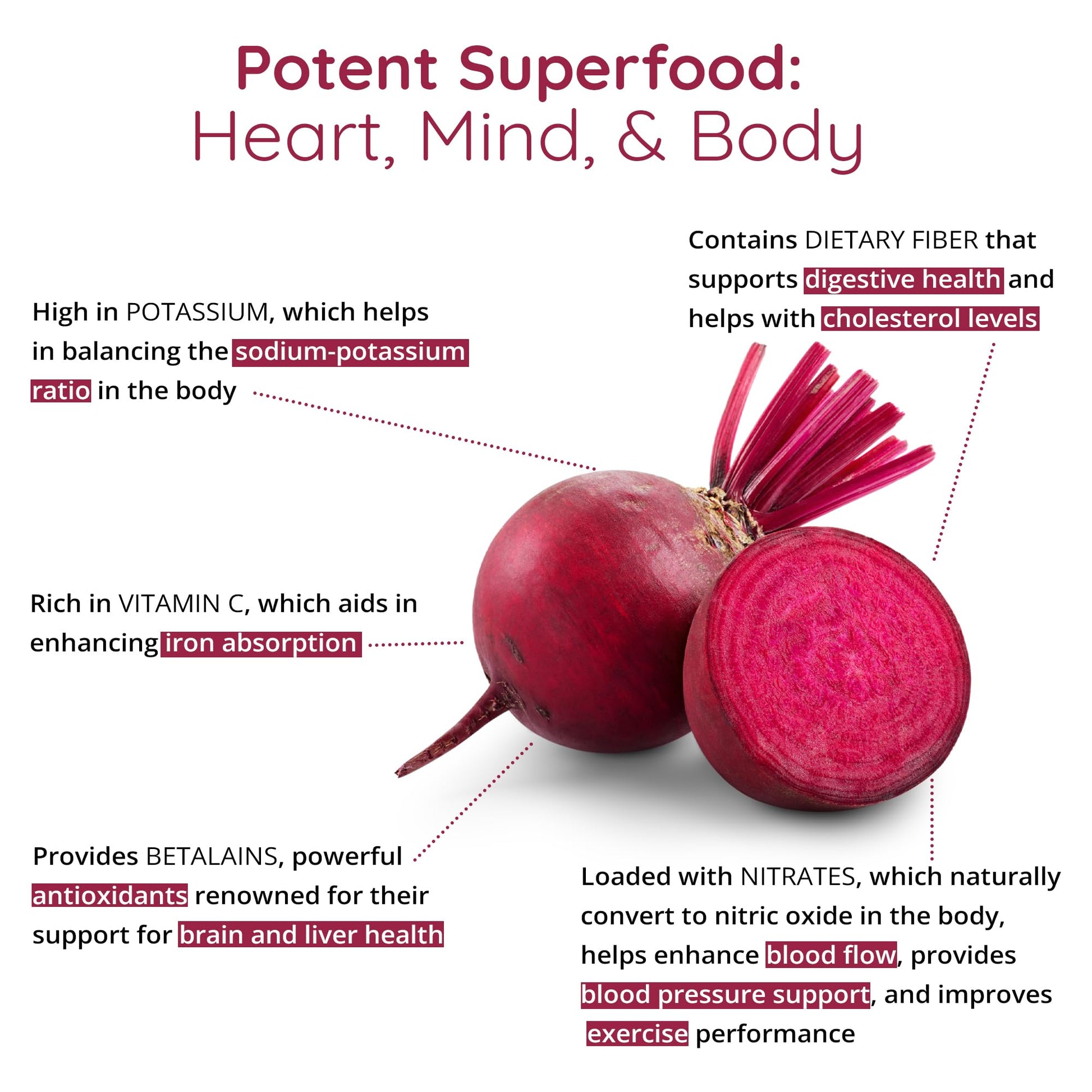 Organic Beet Root Capsules [1,300mg Superfood] - Blood Pressure Support Supplements, Beet Root Powder - Nitric Oxide Supplement, Blood Flow & Blood Circulation | Antioxidant, Brain Food | Vegan, 60 Ct