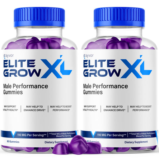 (2 Pack) Elite Grow XL Gummies, Elite GrowXL Maximum Strength Gummy Supplement, Elite Grow X L All Natural Advanced Formula Gummys Chewable Vitamin EliteGrow Delicious Once Daily Gummes (120 Gummies) SyvorBuy Supplements Australia