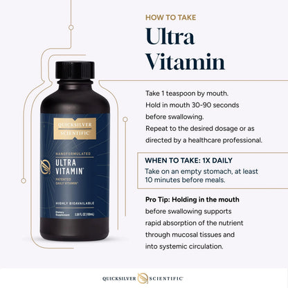 Quicksilver Scientific Liposomal Ultra Vitamin - Liquid Multivitamin & Antioxidant Supplement for Energy, Liver Health & Brain Support Quicksilver Scientific