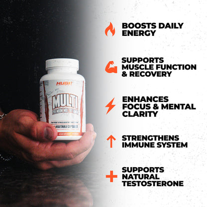 Huge Multi, Multivitamin for Men, High-Performance All-in-One Formula for Athletes & Bodybuilding, Vitamin & Mineral Replenishment, Supports Immune System & Healthy Hormone Levels (120 Capsules) Huge SupplementsBuy Supplements Australia