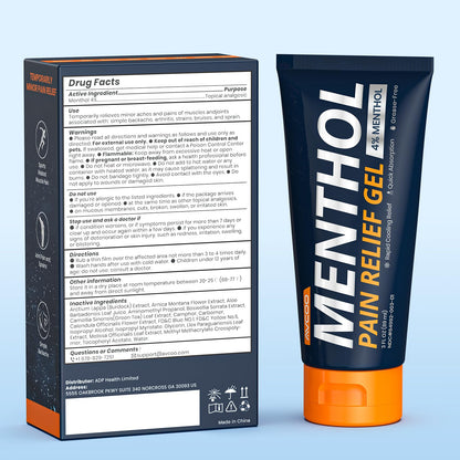 AVCOO 4% Menthol Pain Relief Gel, Cooling Sensation for Arthritis, Knees, Joint, Sore Muscle, Neck, Shoulder and Lower Back Pain Relief, Grease-Free Gel, 2 Packs (3 OZ Per Pack) AVCOOBuy Supplements Australia