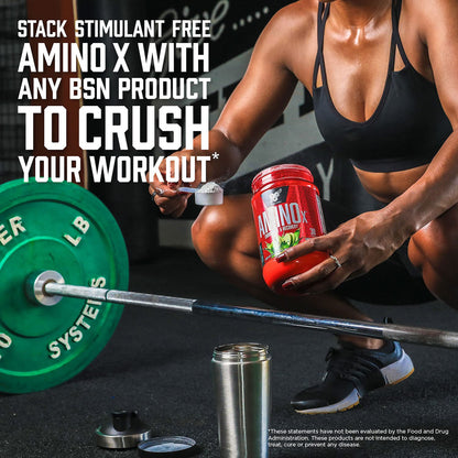BSN Amino X Muscle Recovery & Endurance Powder with BCAAs, Intra Workout Support, 10 Grams of Amino Acids, Keto Friendly, Caffeine Free, Flavor: Fruit Punch, 30 servings (Packaging May Vary) BSNBuy Supplements Australia