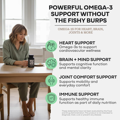 Wild Foods Fish Oil Omega 3 Supplements | 1600 mg | Highly-Potent: DPA, DHA, EPA | Burpless, Odorless, Non-GMO, Gluten Free | For Brain & Heart Health, Joint Support | 60 Capsules (1 pk) | 30 Servings Wild FoodsBuy Supplements Australia
