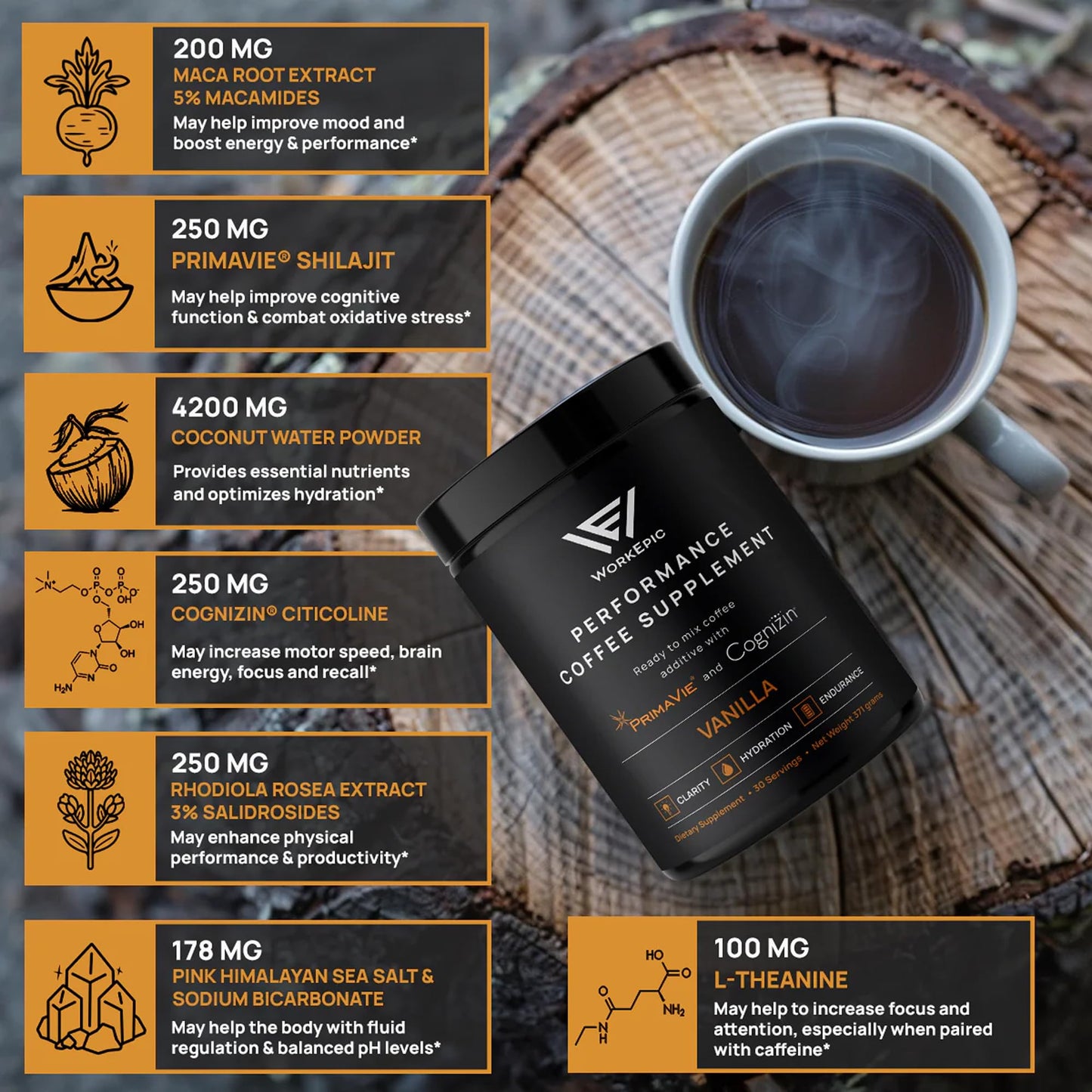 WorkEpic Performance Coffee Supplement WorkEpicBuy Supplements Australia