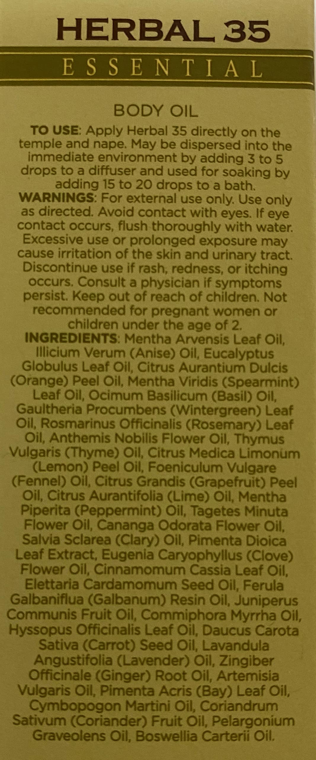 L'eudine Herbal 35 Essential Oil, Soothing and Calming Eucalyptus Essential Oil, Powerful Blend L'eudineBuy Supplements Australia