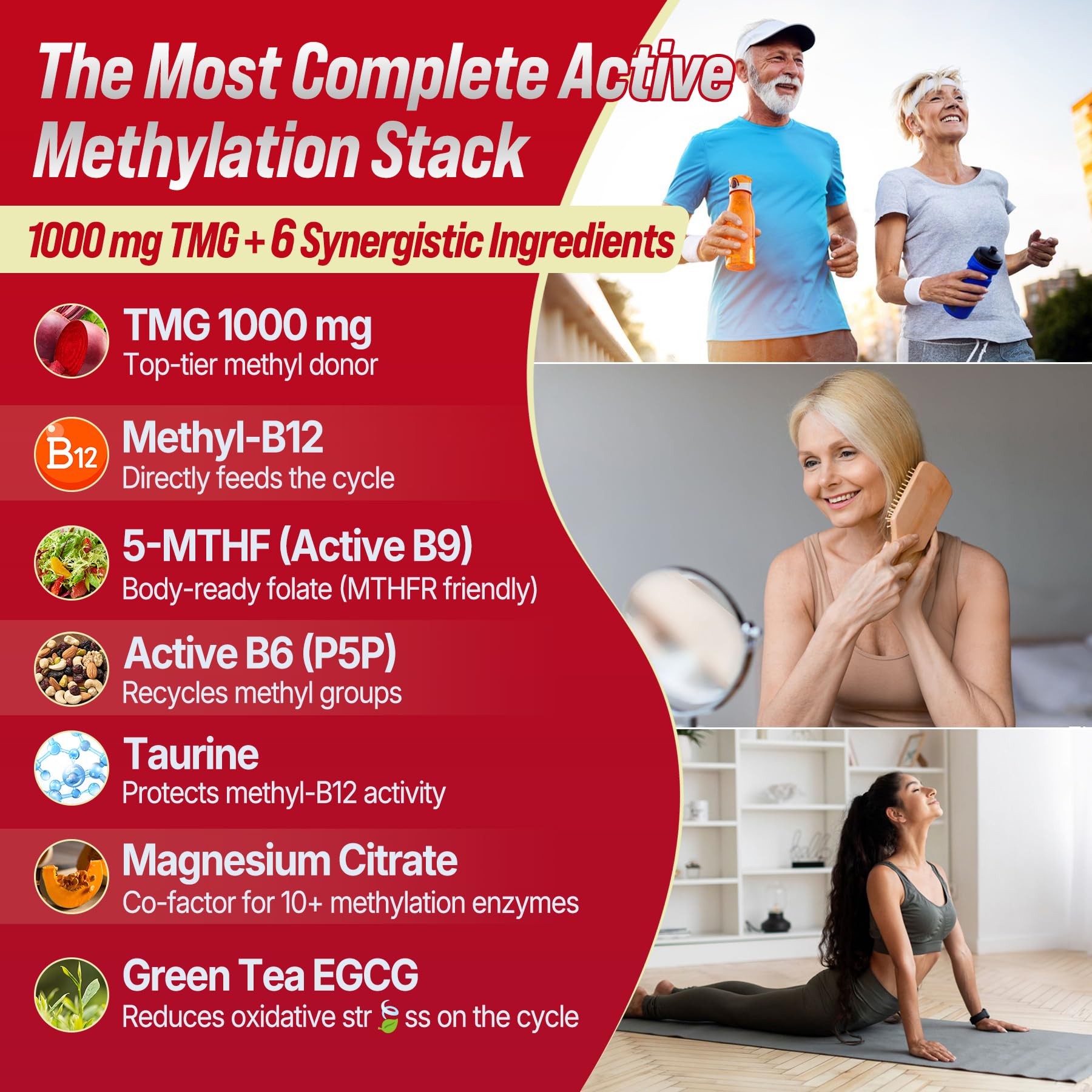 2Pack TMG Gummies 1000mg Betaine Anhydrous + Methylated Multivitamin & B Complex Methylated(Methylfolate B12 B6), Magnesium, Taurine - Essential Trimethylglycine for Homocysteine Levels, Brain, Energy NextdiaBuy Supplements Australia