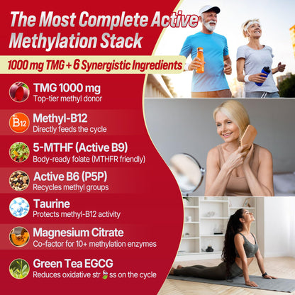 2Pack TMG Gummies 1000mg Betaine Anhydrous + Methylated Multivitamin & B Complex Methylated(Methylfolate B12 B6), Magnesium, Taurine - Essential Trimethylglycine for Homocysteine Levels, Brain, Energy NextdiaBuy Supplements Australia