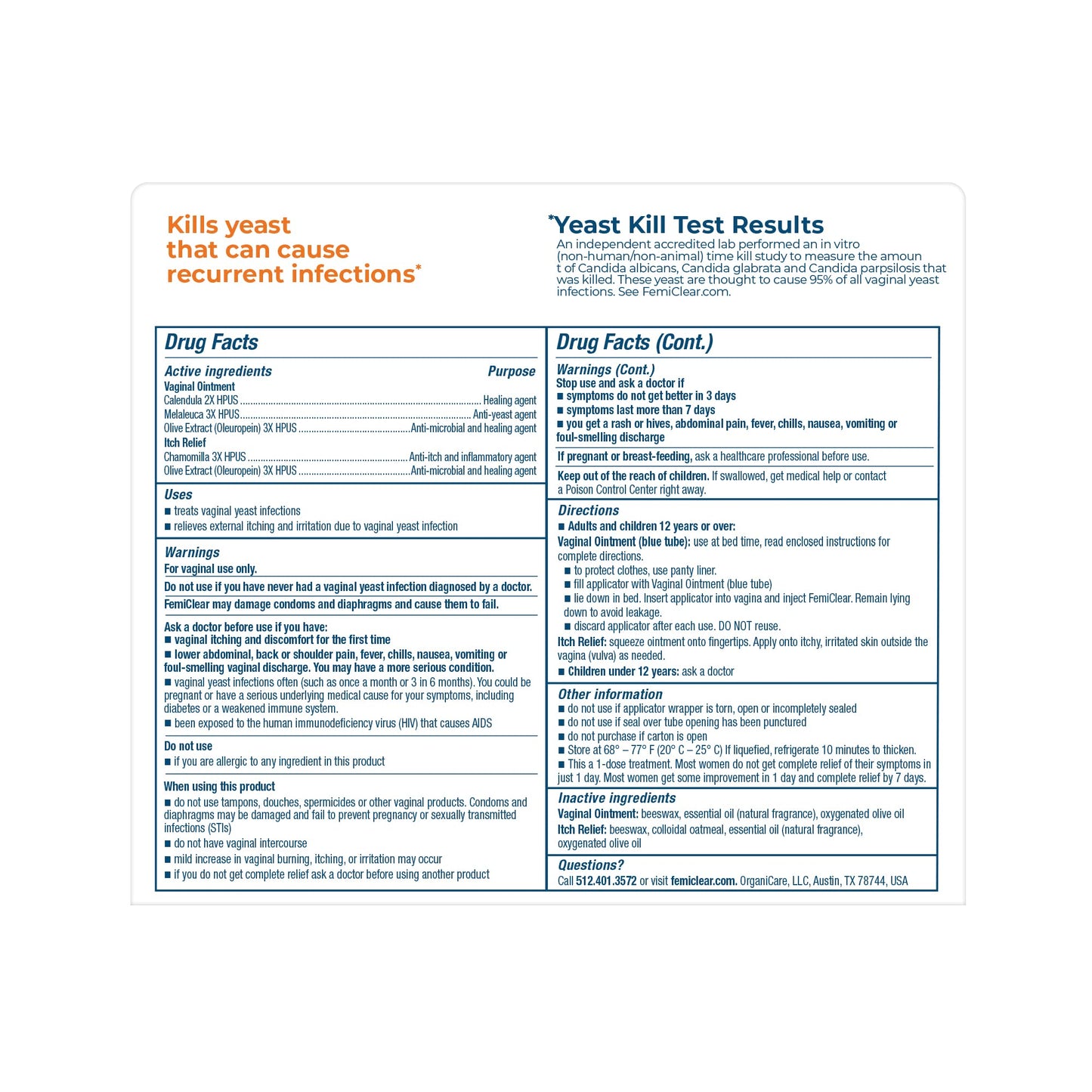 FemiClear 1-Day Dose Restoratives Complex Probiotic Bundle FemiClearBuy Supplements Australia