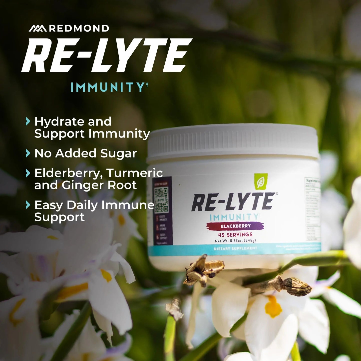 REDMOND Re-Lyte Immunity, Multivitamin Supplement Mix (BlackBerry) REDMOND