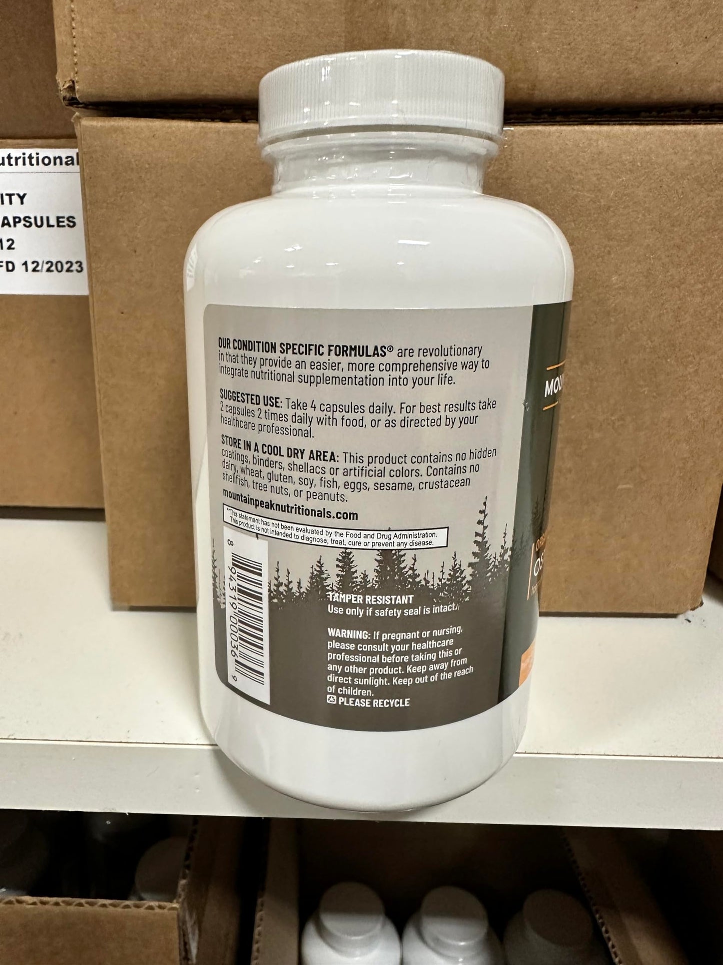 Mountain Peak Nutritionals Osteo Supplement - Organ & Strong Bone Support, Promotes Bone Health - With Vitamins D3, K2, Calcium, and Magnesium - Bone Building & Strengthening (240 Vegetarian Capsules) Mountain Peak NutritionalsBuy Supplements Australia