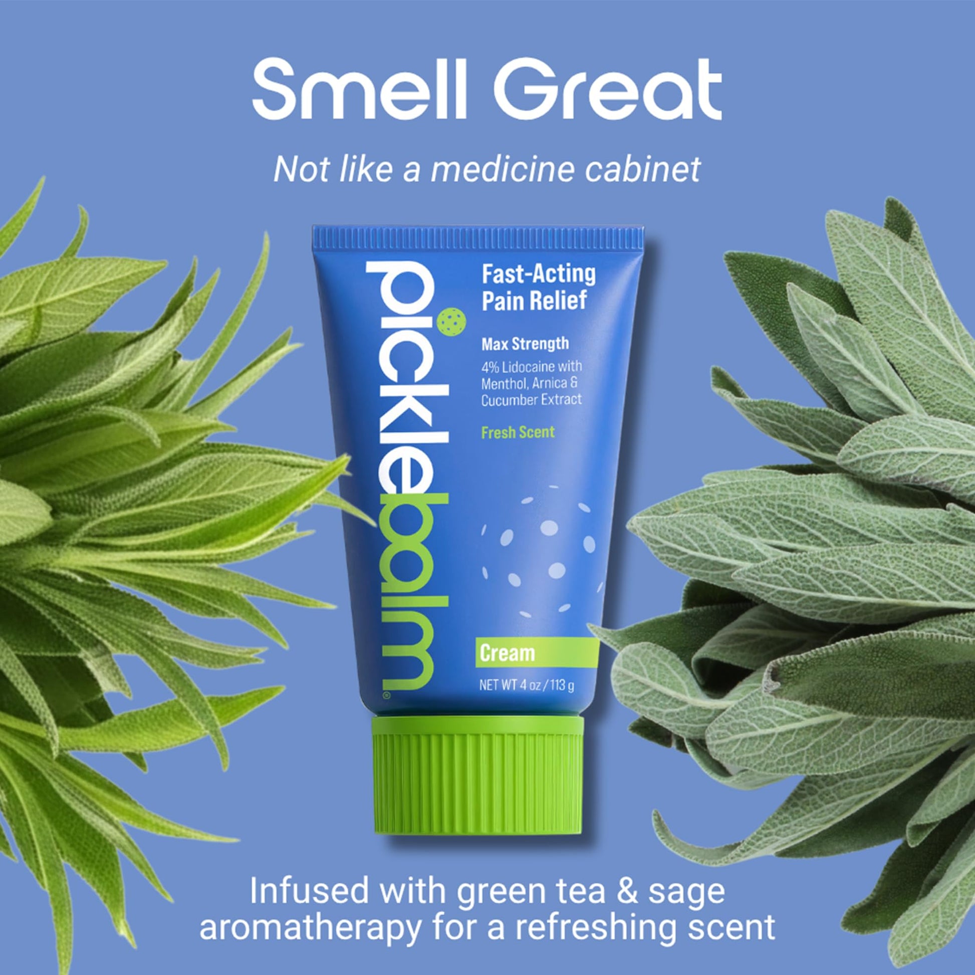 PickleBalm Pickleball Post-Game Muscle Pain Relief Cream with 4% Lidocaine, Arnica, Menthol, Cucumber Seed Extract for Shoulders, Knees, Wrists, and More, 4oz Cream PickleBalmBuy Supplements Australia