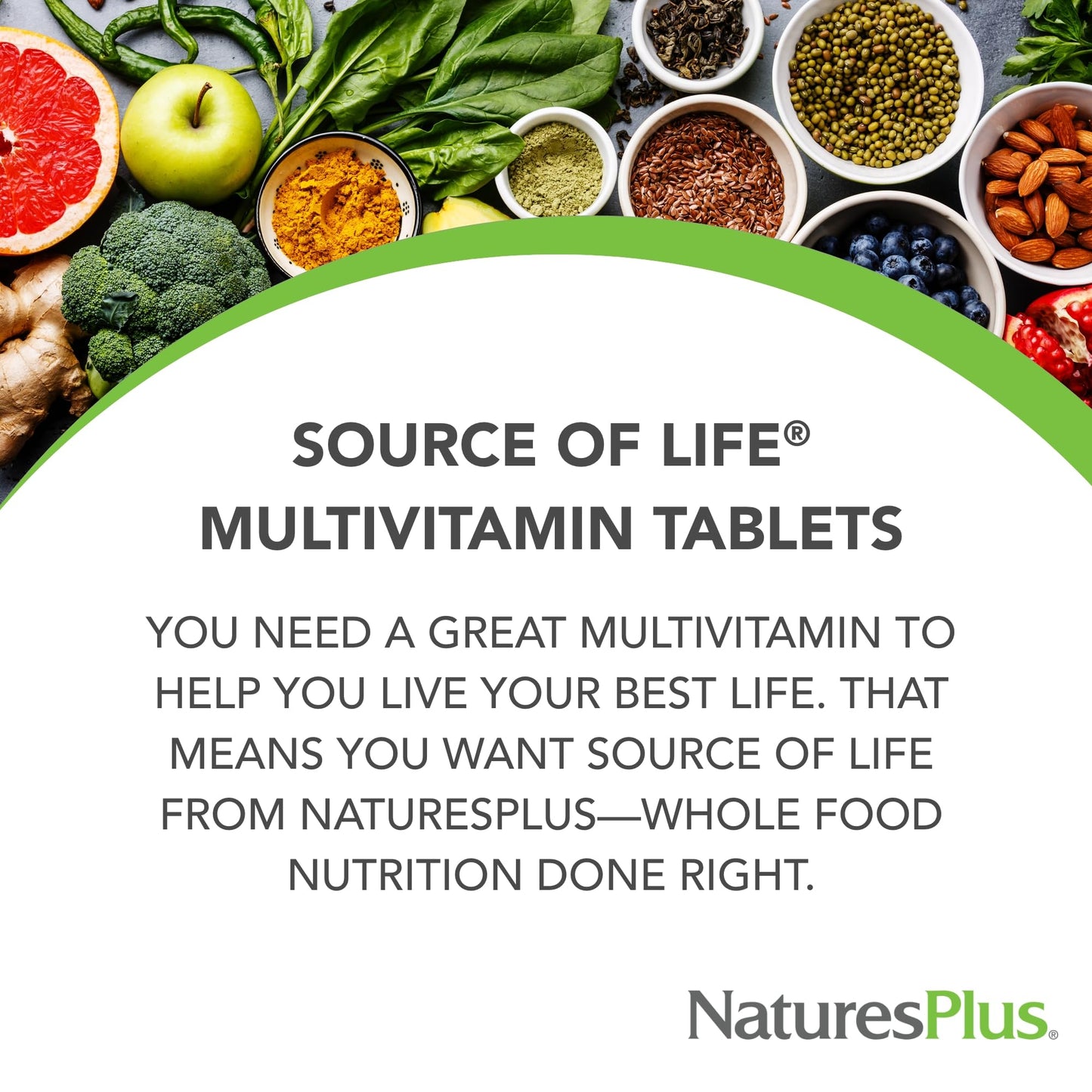 NaturesPlus Source of Life - 90 Tablets - Multivitamin & Mineral Supplement with Concentrated Whole Foods - Gluten Free, Vegetarian - 30 Servings NaturesPlusBuy Supplements Australia