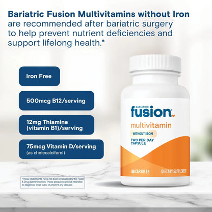 Bariatric Fusion Bariatric Multivitamin Without Iron | Post Bariatric Surgery Patients | Iron Free Bariatric Vitamin Bariatric FusionBuy Supplements Australia