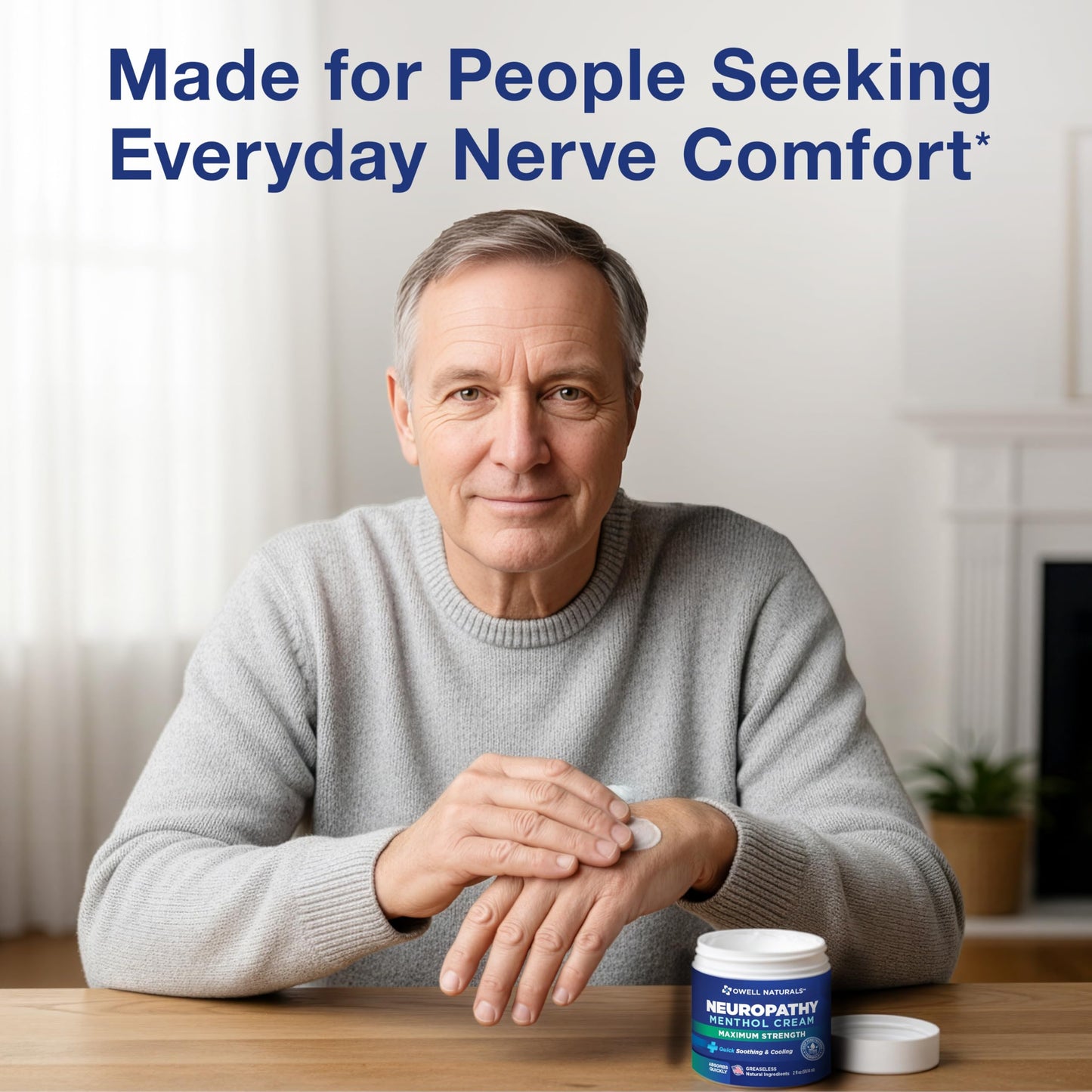 Owell Naturals Neuropathy Cream Extra Strength – Fast Absorbing Cooling for Leg, Feet & Hands – Advanced Soothing Formula with Aloe Vera, Arnica, MSM & Vitamin B6 – Made in USA, 2 fl oz Owell NaturalsBuy Supplements Australia