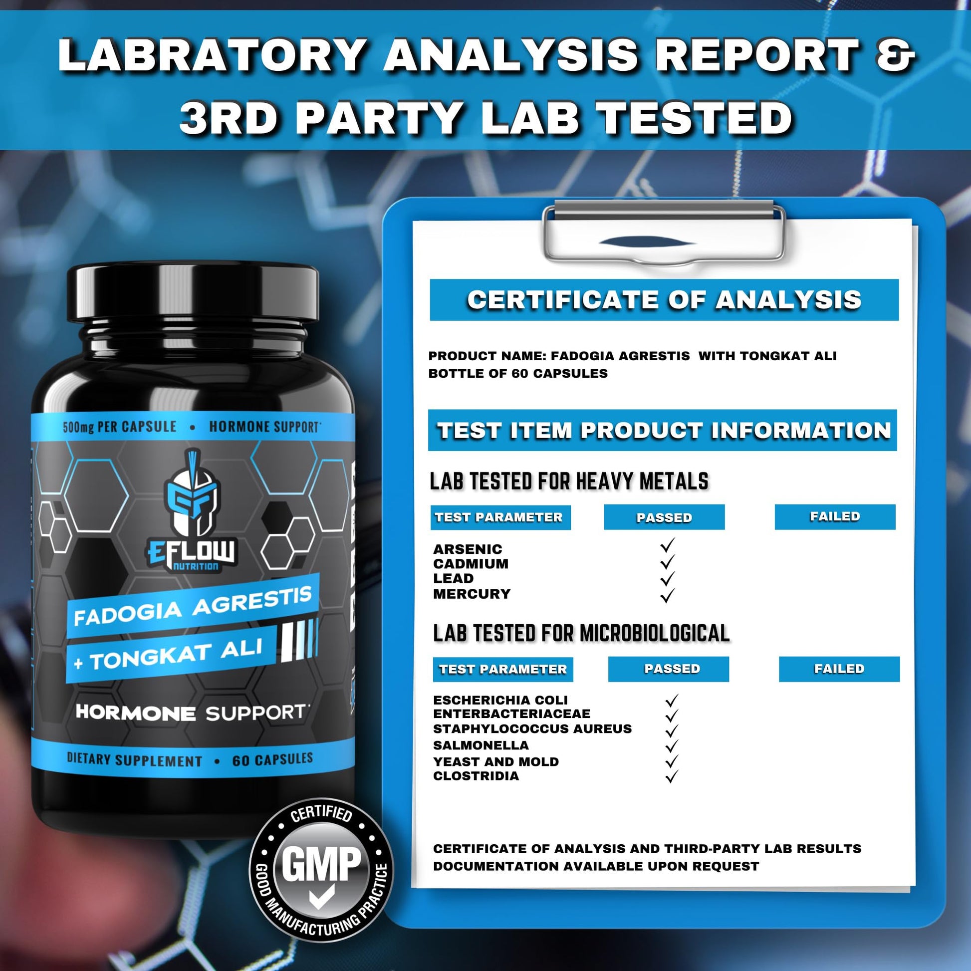 eFlow Nutrition Fadogia Agrestic + Tongkat Ali - [2-in-1] Natural Performance Supplement eFlow NutritionBuy Supplements Australia