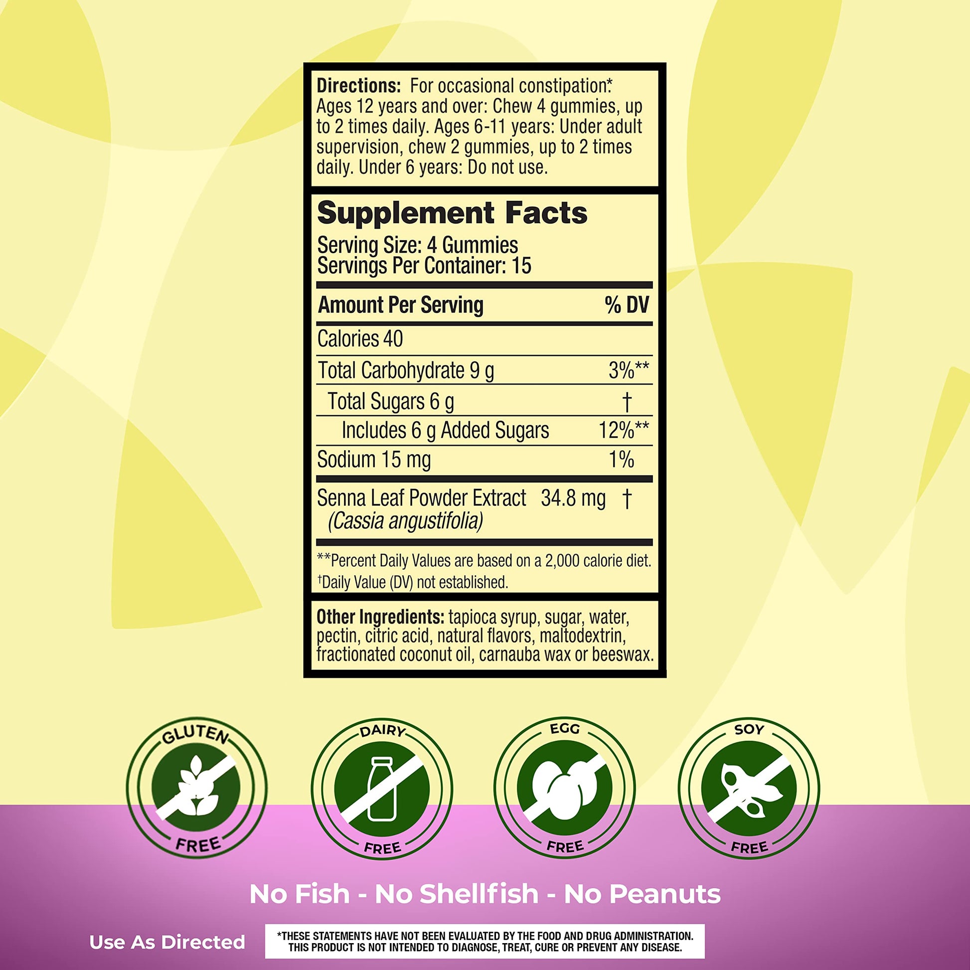Senokot Dietary Supplement Laxative Gummies, Natural Senna Extract, Gentle, Overnight Relief SenokotBuy Supplements Australia