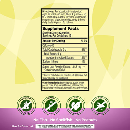 Senokot Dietary Supplement Laxative Gummies, Natural Senna Extract, Gentle, Overnight Relief SenokotBuy Supplements Australia