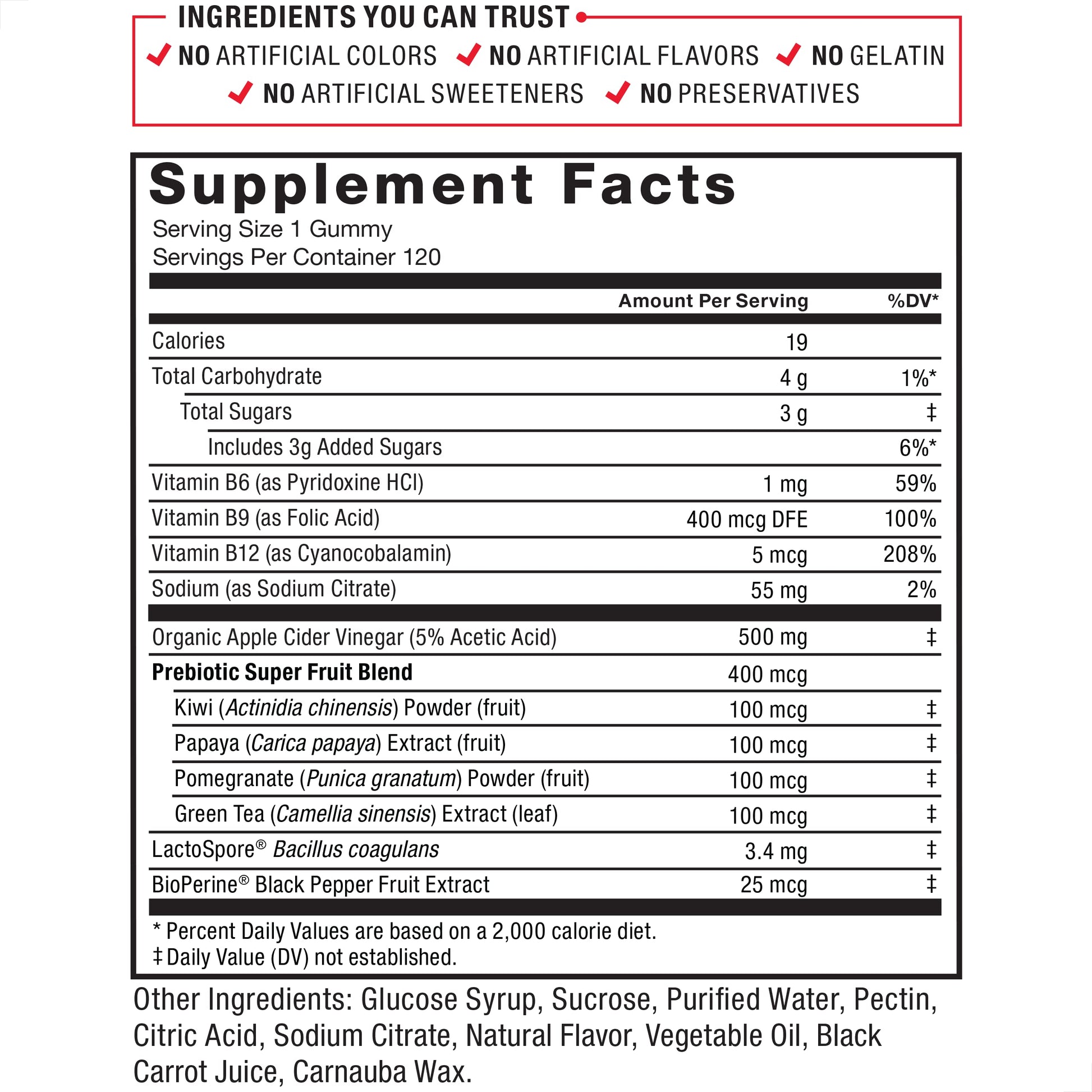 FORCE FACTOR ProbioSlim Apple Cider Vinegar Gummies Organic LactoSpore Prebiotics Force FactorBuy Supplements Australia
