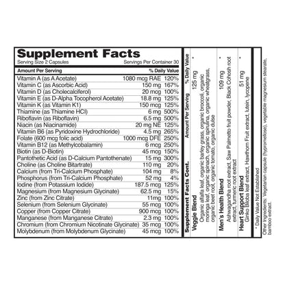 Snap Supplements Men's Multivitamins - Daily Vitamins & Minerals for Men - Vitamin D, B12, Zinc, Herbs & Vitamin C Snap Supplements
