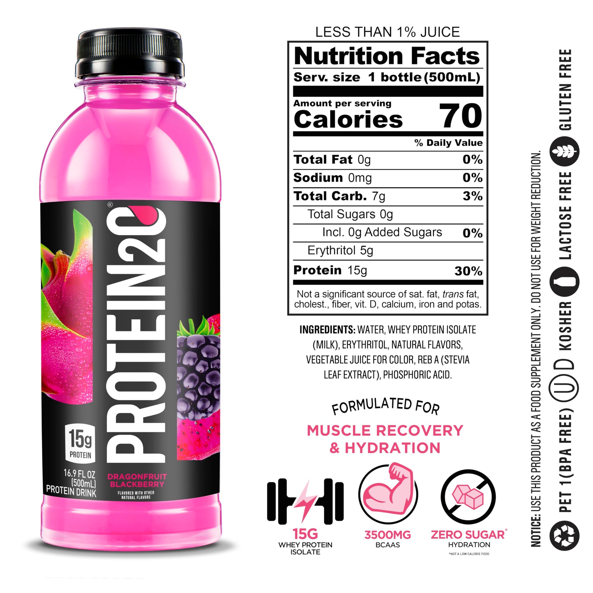 Protein2o 15g Whey Protein Isolate Infused Water, Ready To Drink, Sugar Free, Gluten Free Protein2oBuy Supplements Australia