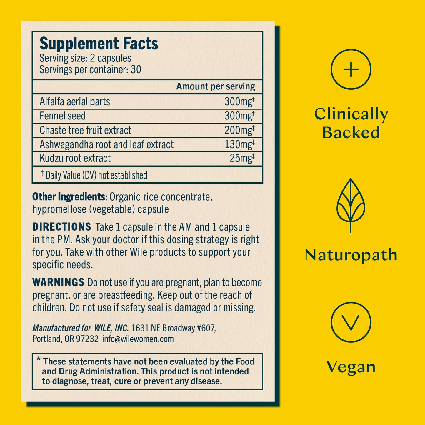 Wile Perimenopause Supplement for Women with Ashwagandha, Kudzu Root, Hops Extract WILEBuy Supplements Australia