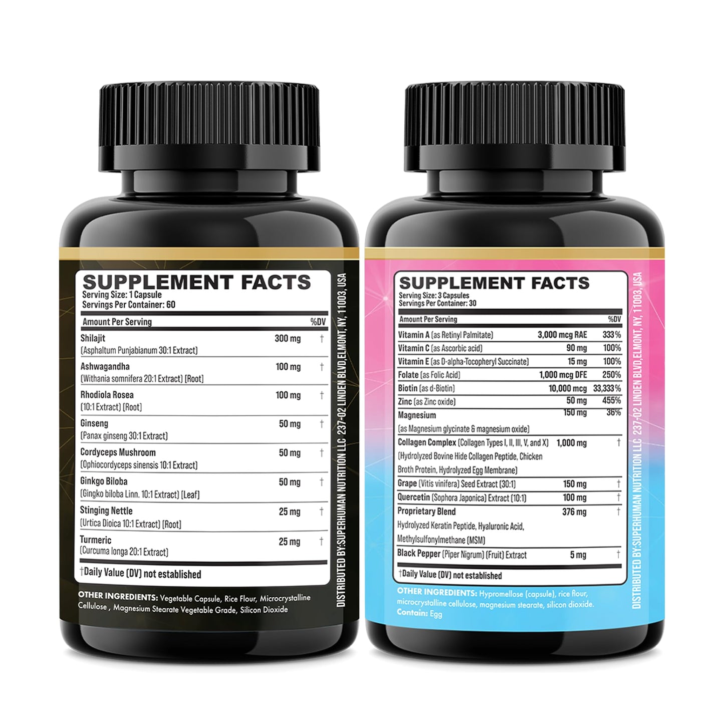 Parrox Adaptogen & Beauty Bundle – Rhodiola, Panax Ginseng, Ashwagandha, Cordyceps, Turmeric, Collagen, Biotin, Keratin, MSM, Hyaluronic Acid, Zinc, Quercetin, Vitamin C, A & E, Folate, Magnesium ParroxBuy Supplements Australia