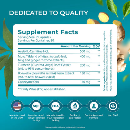 PUREHEALTH RESEARCH Comfortiq - Back Discomfort Supplement - Joint Health Support for Women & Men - with CoQ10, Turmeric, Acetyl L-Carnitine, Boswellia & More - 60 Capsules PUREHEALTH RESEARCHBuy Supplements Australia