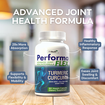 Performa Flex - Joint Support Supplement with Meriva, Turmeric Curcumin, Tart Cherry & Ginger – Ultra High Absorption – Support for Joint Mobility, Joint & Cartilage Health – 60 Capsules Performa FlexBuy Supplements Australia