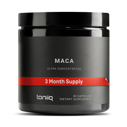 Toniiq 10,000mg 20x Concentrated Extract - Single Origin Wildcrafted Maca Root Capsules